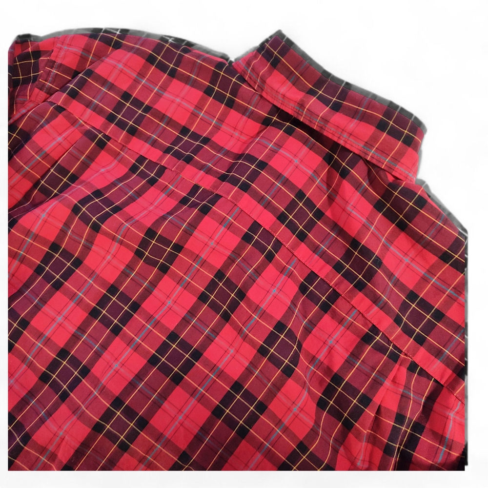 American Eagle Outfitters Button Down Red / Blue Plaid mens Size Medium - Picture 6 of 8